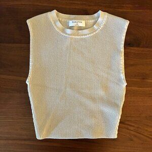 Aritzia Babaton Ribbed Cropped Tank Top - XS